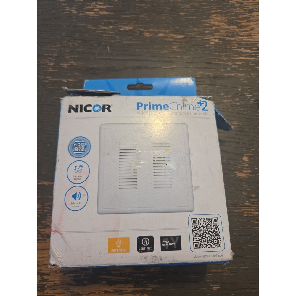 Nicor Prime Chime Plus 2 Video Doorbell Compatible Chime Kit - New